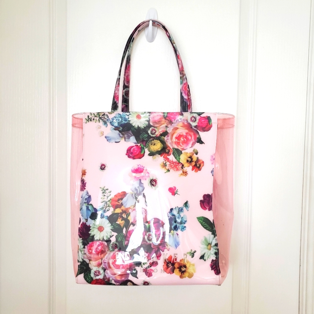 Ted Baker Pink Clear Floral Tote Bag